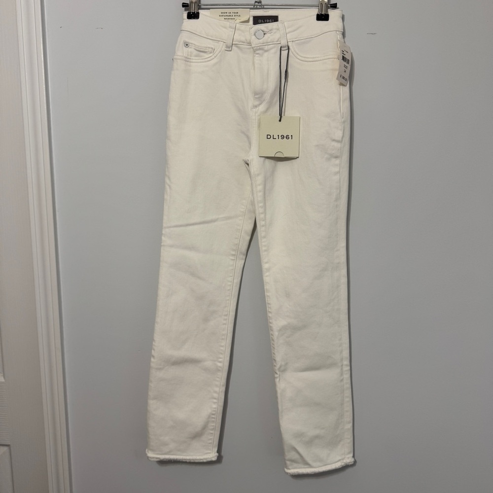 DL1961 Mara Ankle Mid Rise Instasculpt Straight Jeans Size 24 NWT